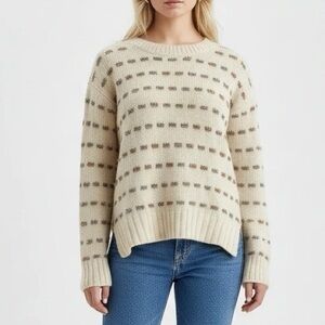 Anthropologie Moth Cream Chunky Sweater